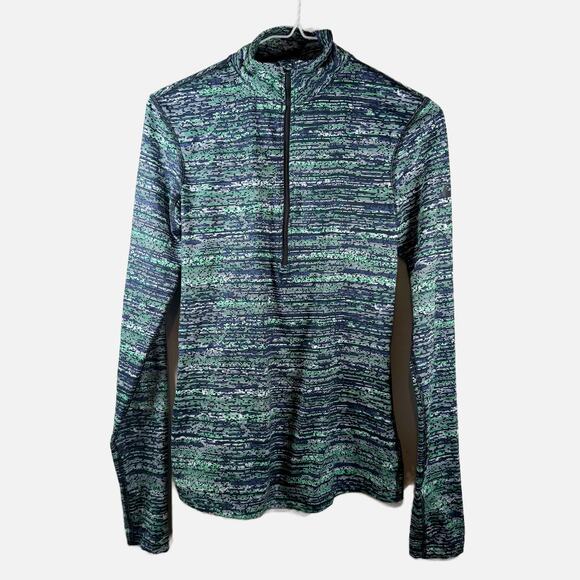 Nike Dri-FIT 1/2 Zip Pullover Women’s S Blue Green Long Sleeve Running Top - Picture 2 of 11